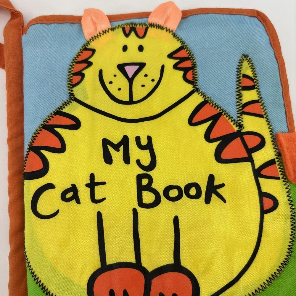 Jellycat Kitten My Cat Book Fabric Sensory Soft Crinkle Baby Animals Educational